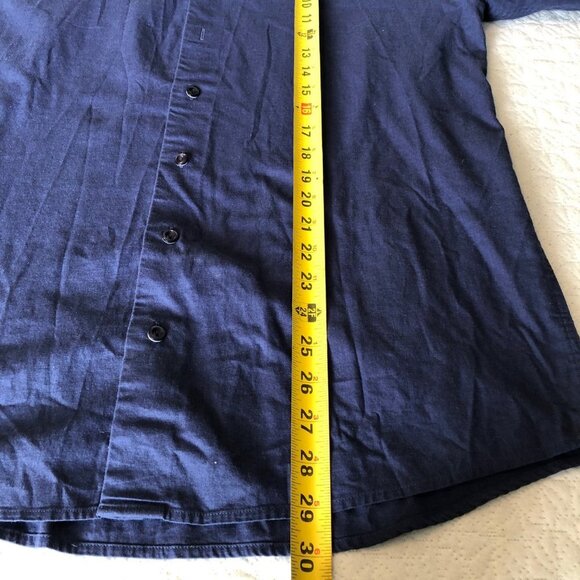 Bespoke Madison Avenue Trim Fit  Shirt Size 15.5  34/35, Color Navy Blue - Picture 4 of 5